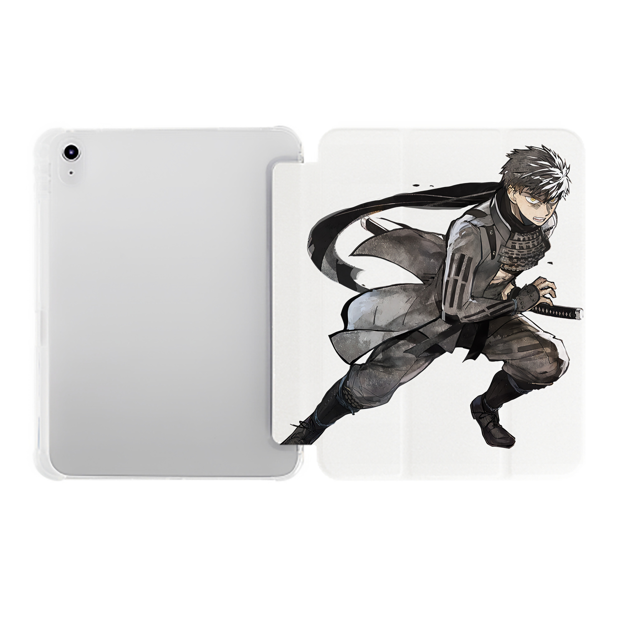 （画像用） 刀剣乱舞 Touken Ranbu IPad ケース ペン収納付き 三つ折りスタンド PUレザー×シリコン 対応機種9.5/10.5/10.9インチ